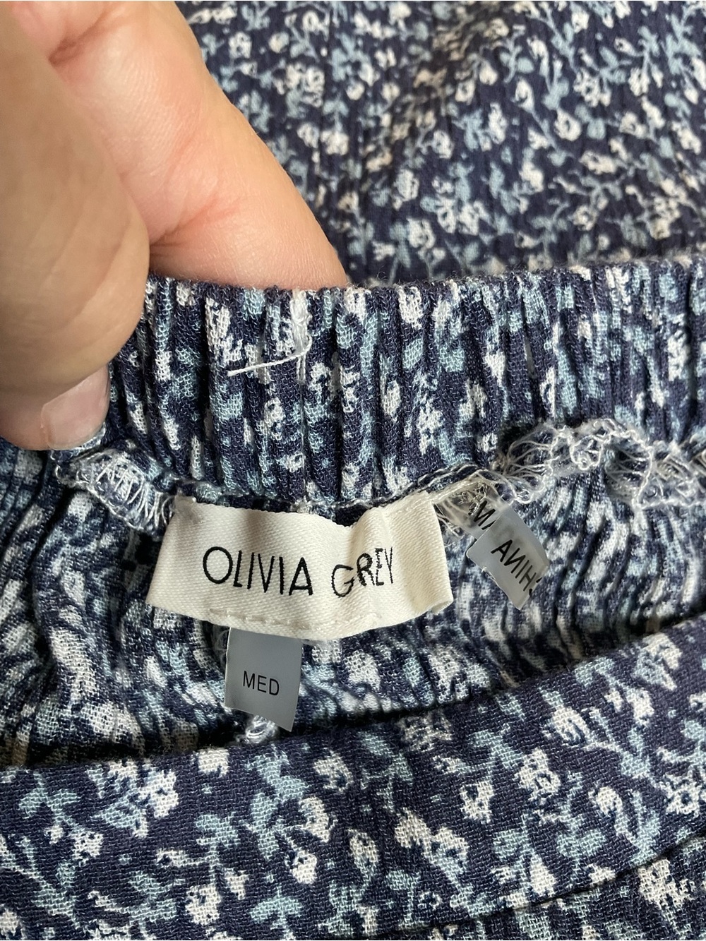 Olivia Grey High-Low Floral Midi Skirt - Picture 3 of 7